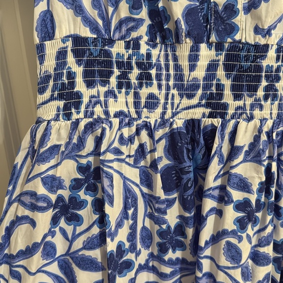 Kiana Poplin Maxi Dress | Blue - Size Medium - Picture 6 of 11